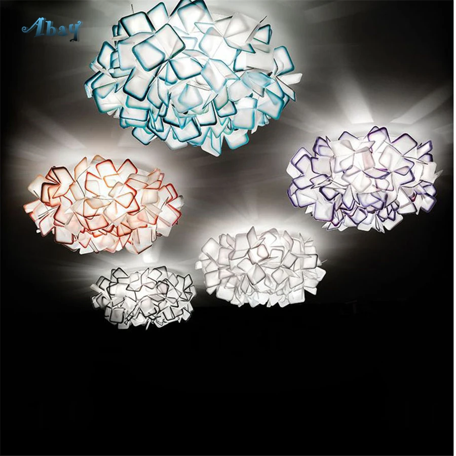 Novelty Lighting Hanging Lamp for Dining Room living room Creative Acrylic flowers Pendant lights