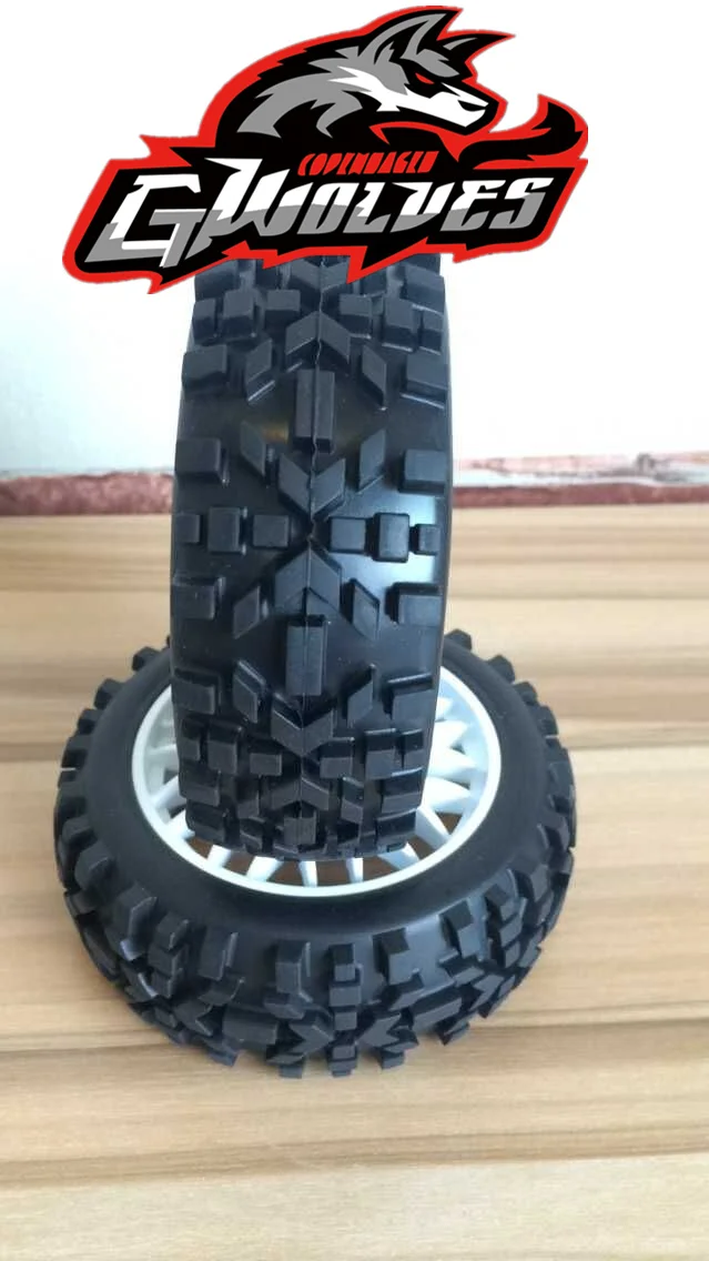 4pc GWOLVES 1/8 RC Buggy Truck Off-Road Tyre Nylon plus hard wheels Pathfinder wasteland all terrainwheel for 1/8 RC car parts