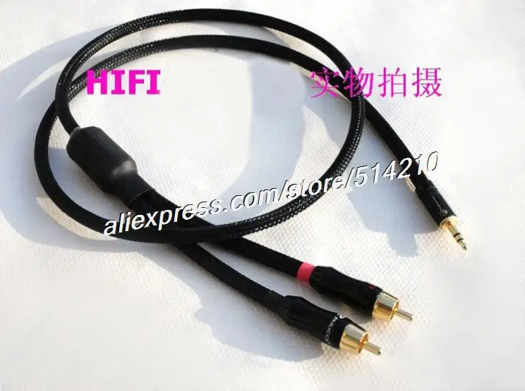 

1.5M 3.5 one point two RCA audio cable signal line / 4N OFC headphone jack