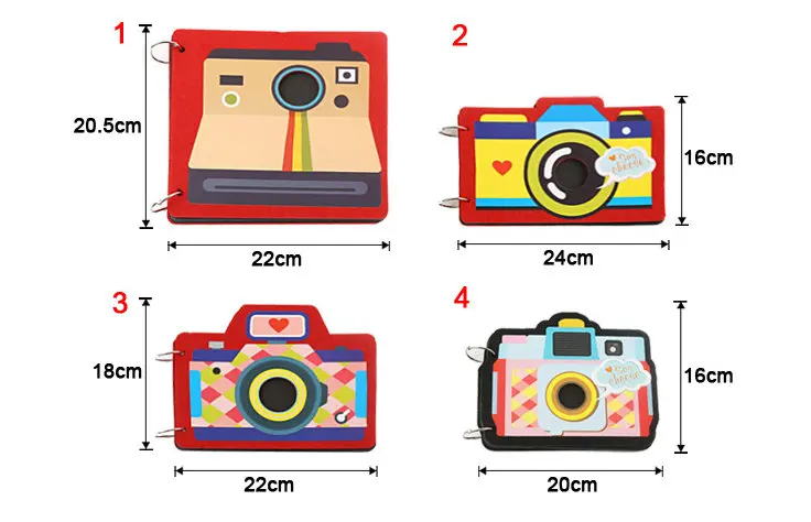 Vintage Camera Album Scrapbook 5/6/7 Inch Polaroid Photos Album Baby Memory Book DIY Scrapbooking Album image 5