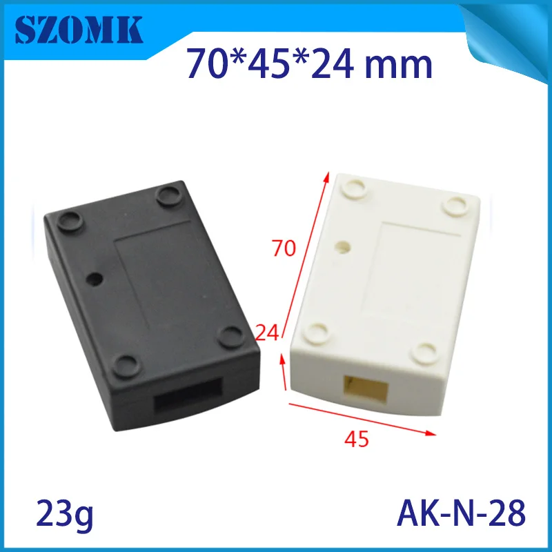 1 Piece 70*45*24mm LED enclosure electronics plastic box szomk hot sales plastic project box black/ white pcb plastic box