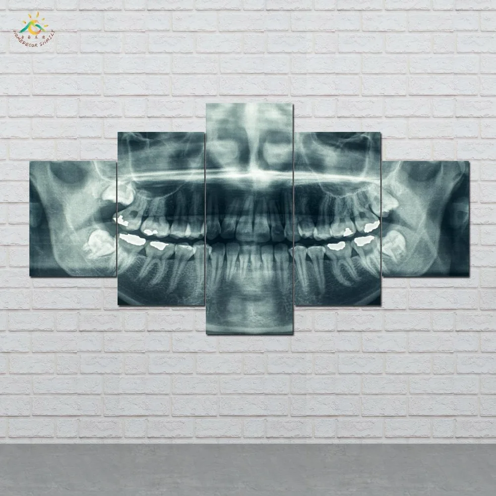 

Astract Skull Tooth Modern Canvas Art Prints Poster Wall Painting Home Decoration Artwork Wall Art Pictures for Bedroom 5 PIECES