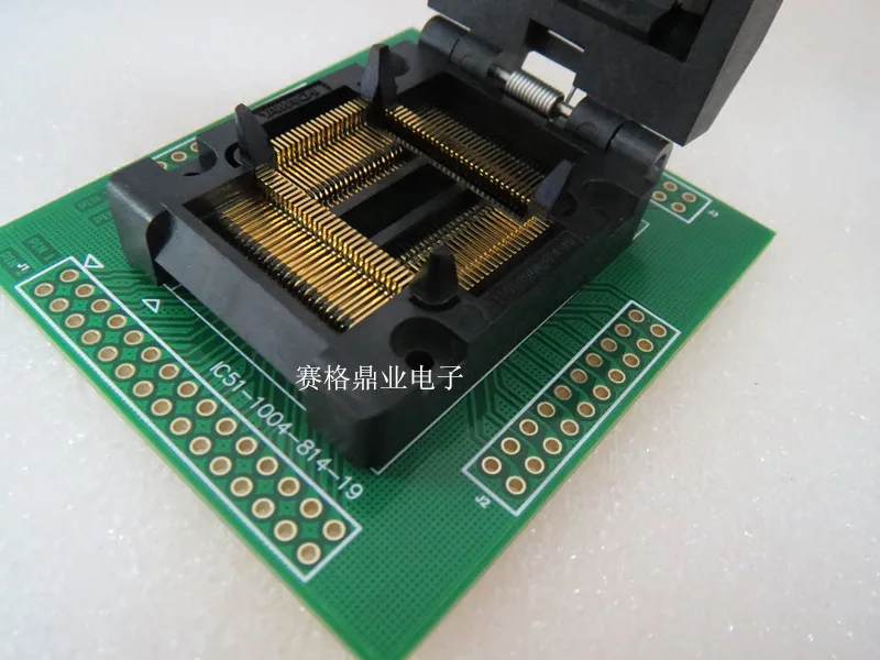 Imagem -03 - Clamshell 100 Novo & Original Yamaichi Qfp100 Ic511004814-19 ic Queima Assento Adaptador Teste Banco de Teste Soquete Banco