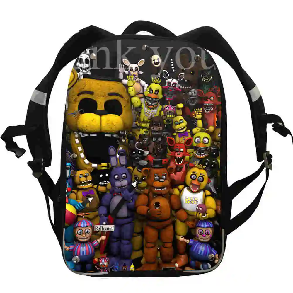 Zaini Anime FNAF dinosauro animale drago Freddy Chica Foxy ragazzi ragazze borse da scuola per adolescenti Mochila