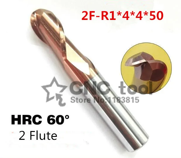 2F-R1.0 HRC60,carbide Square Flatted End Mills coating:nano TWO flute diameter 2 mm, The Lather,boring Bar,cnc,machine