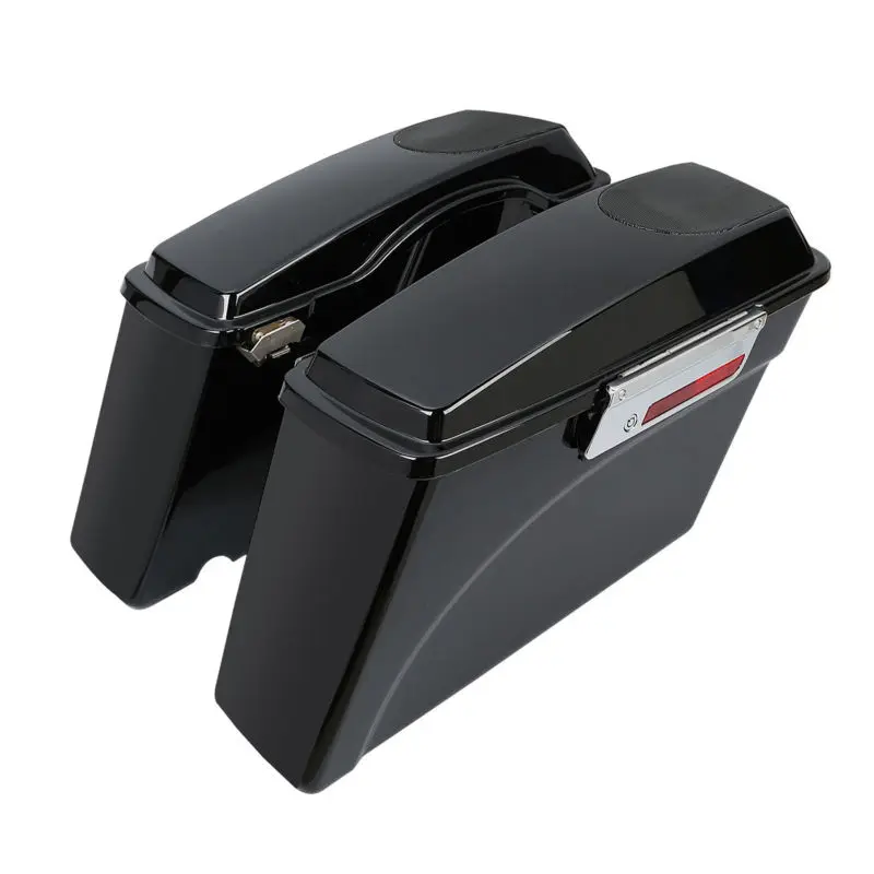 

Motorcycle Hard Saddlebags W/ 5x7" Speaker Lids For Harley Touring Road King Glide 1993-2013