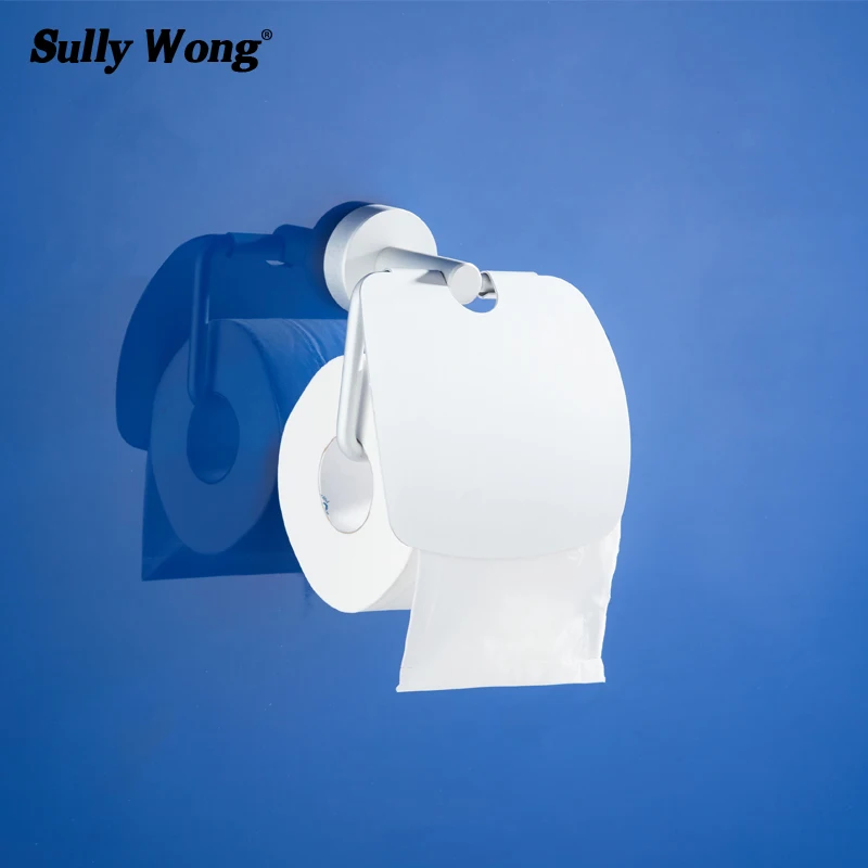 Sully House Aluminum Alloy Toilet Paper Holder with cover,Tissue Holder Rack,Bathroom Paper Dispenser,Bathroom Accessories