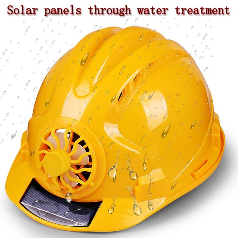 

Solar-Power Fan Helmet Outdoor Working Safety Hard Hat Construction Workplace ABS Material Protective Cap Powered by Solar-Panel