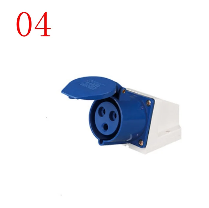 Blue Range AC220V-250V 16 AMP 3 Pin Industrial Site Plug & Sockets IP44 2P+E Male/Female Industry Electrical Socket