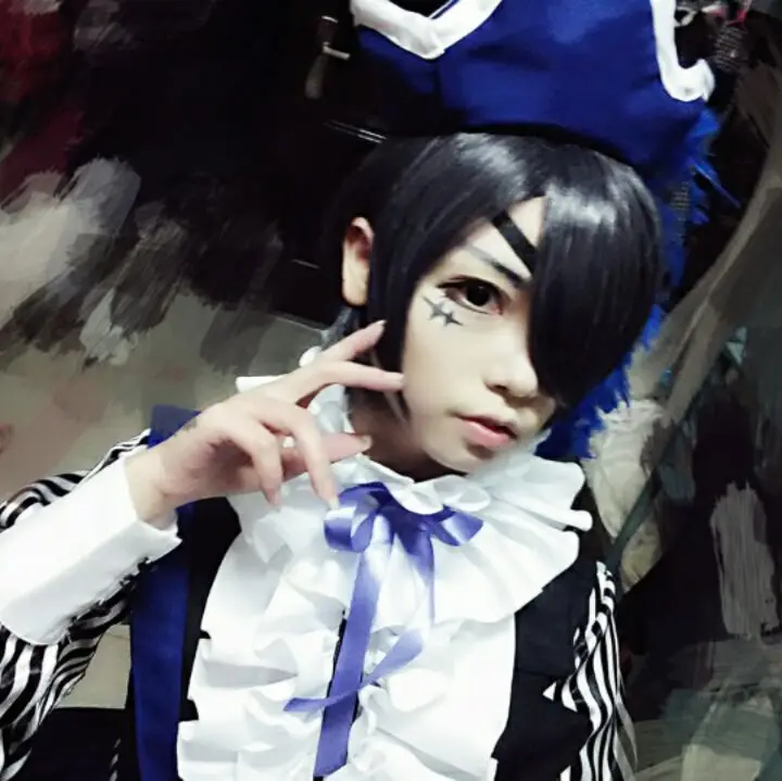 Black Butler Kuroshitsuji Ciel Phantomhive, disfraz de circo, uniforme azul, disfraz de Anime de Halloween para mujeres/hombres