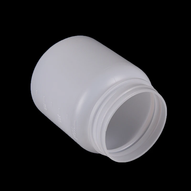 300mL White Plastic Wide mouth Bottle  Laboratory Chemical Storage Case