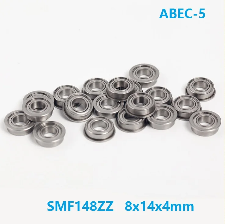 

50pcs SMF148ZZ S MF148ZZ ABEC-5 8x14x4 mm Stainless Steel SUS440C Flange Deep Groove Ball bearing shielded 8*14*4mm MF148 ZZ Z