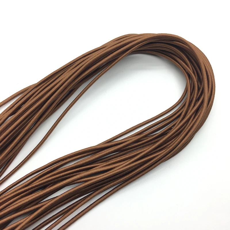 5yards/lot Brown Trong Elastic Bungee Rope Shock Cord Tie Down DIY Jewelry Making Pick color