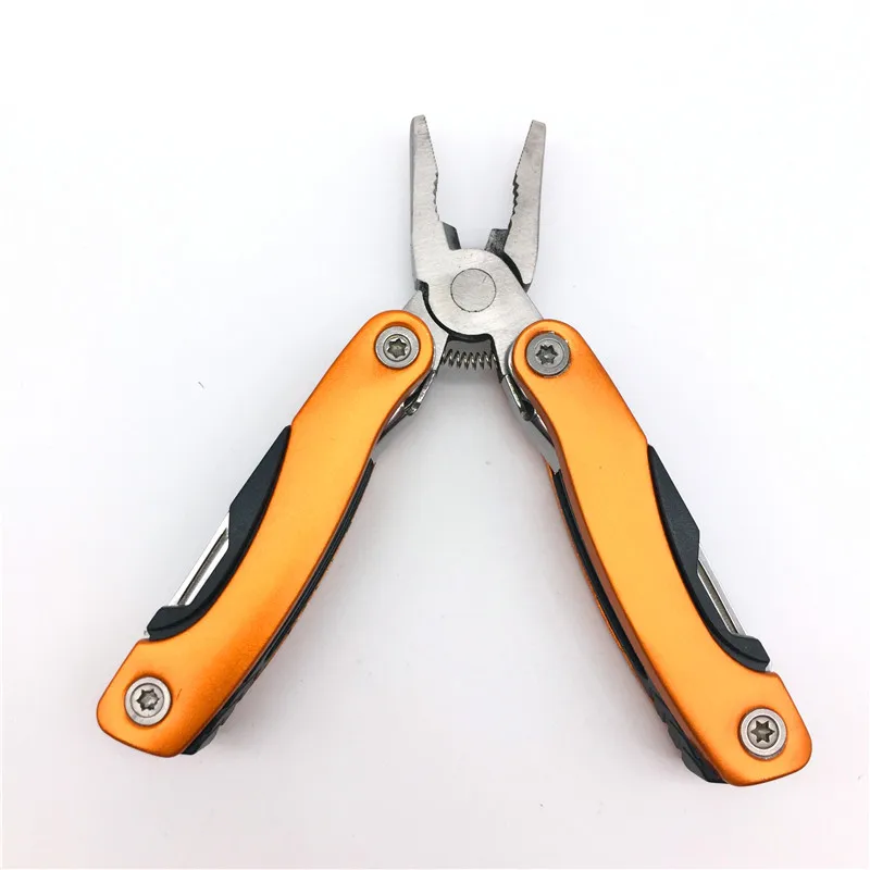 Imagem -04 - Mini Prático ao ar Livre Multitool Alicate Serrilhado Faca Mandíbula Ferramentas Manuais Mais Chave de Fenda Alicate Faca Multitool Conjunto de Sobrevivência Engrenagem
