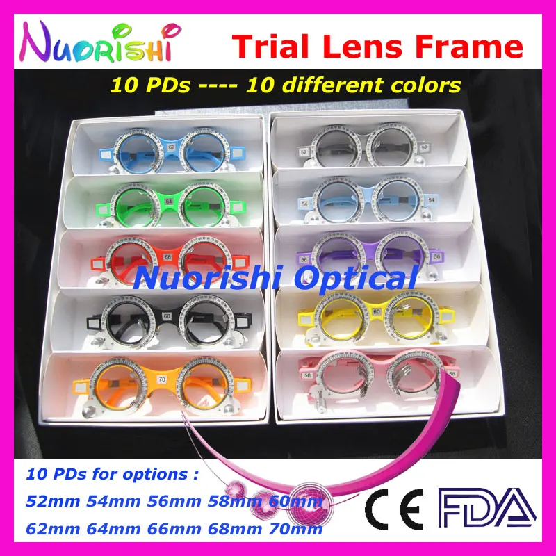 

XD05 5pcs a lot Colorful Fixed PD Distance Optometry Trial Lens Frame Lowest Shipping Costs