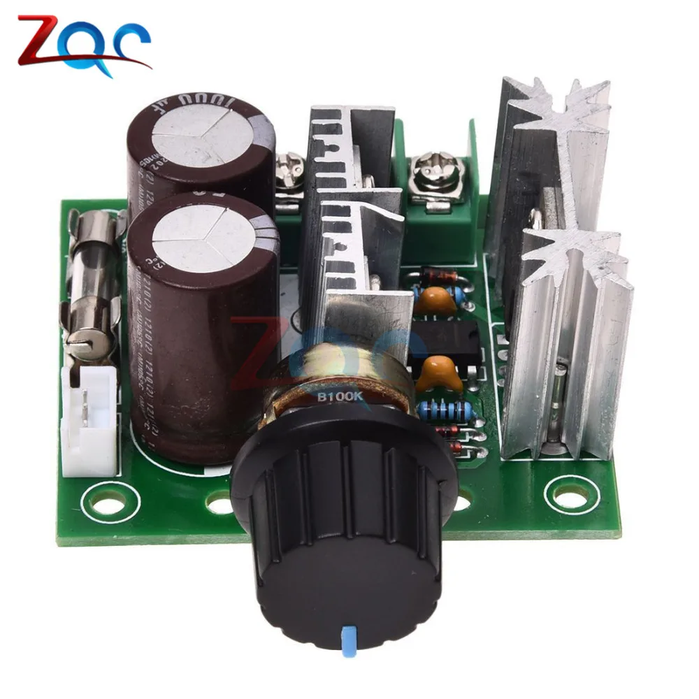 DC 12V 24V 30V 40V 13KHZ Auto PWM DC Motor Speed Regulator Governor Speed Controller Switch 10A 50V 1000uF