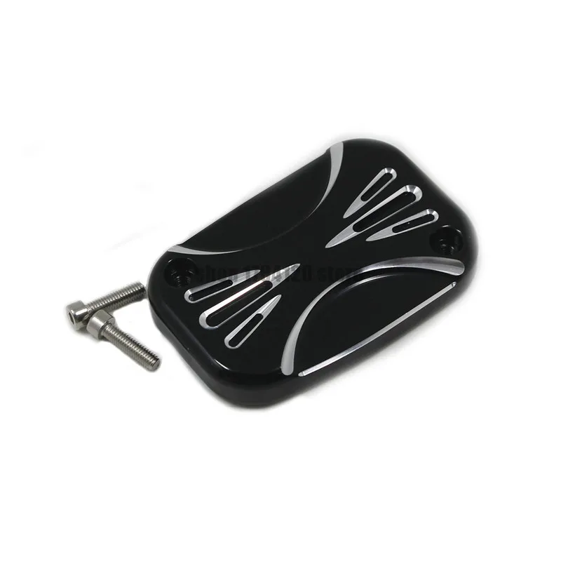 Motorcycle CNC Front Brake Reservoir Master Cylinder Cover Aluminium For Harley Touring Road Glide Electra Glide Road King Model