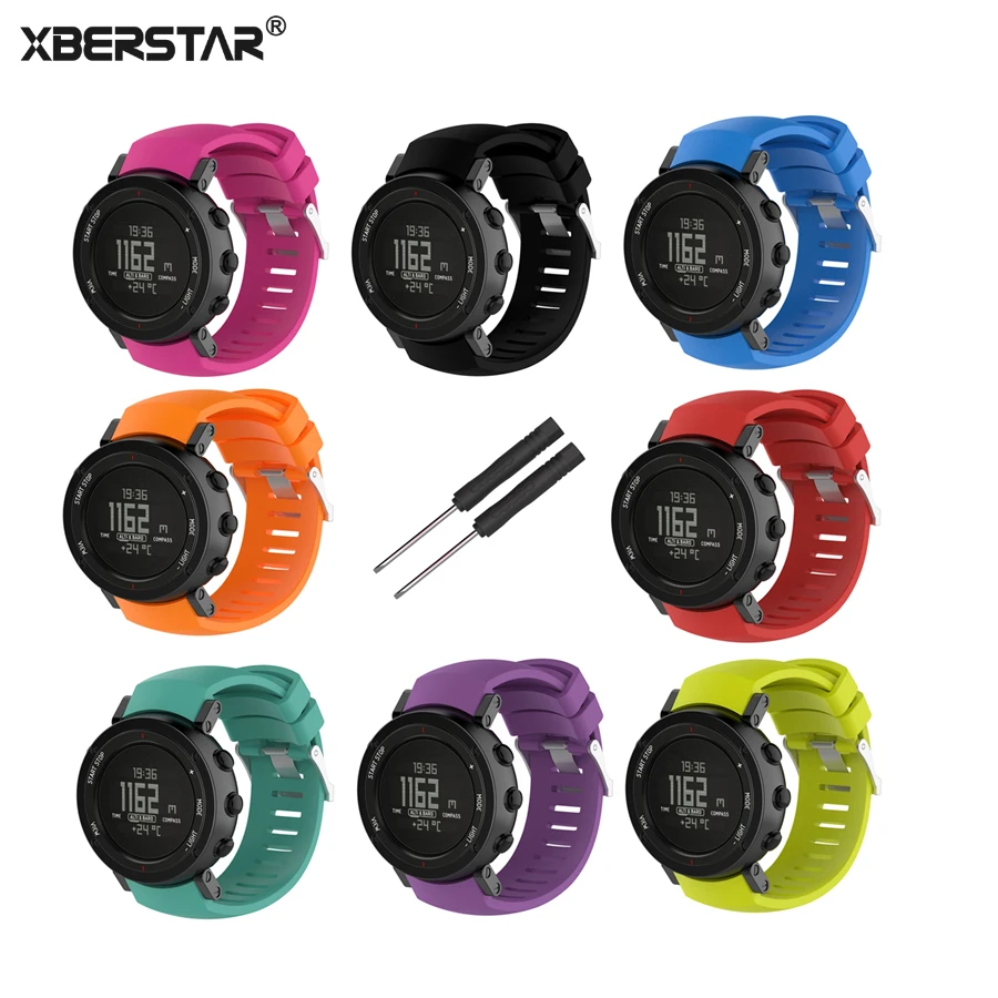 XBERSTAR Core Rubber Strap Silicone Fashion Watch Band Bracelet For SUUNTO Core Replacement Wristband Accessories