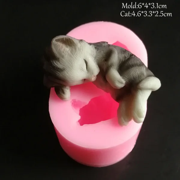 1pcs Cats Silicone Molds for Ice Chocolate Cake Decorating Sugar Fondant UV Resin Expoxy Clay Plaster Candle Mould C374