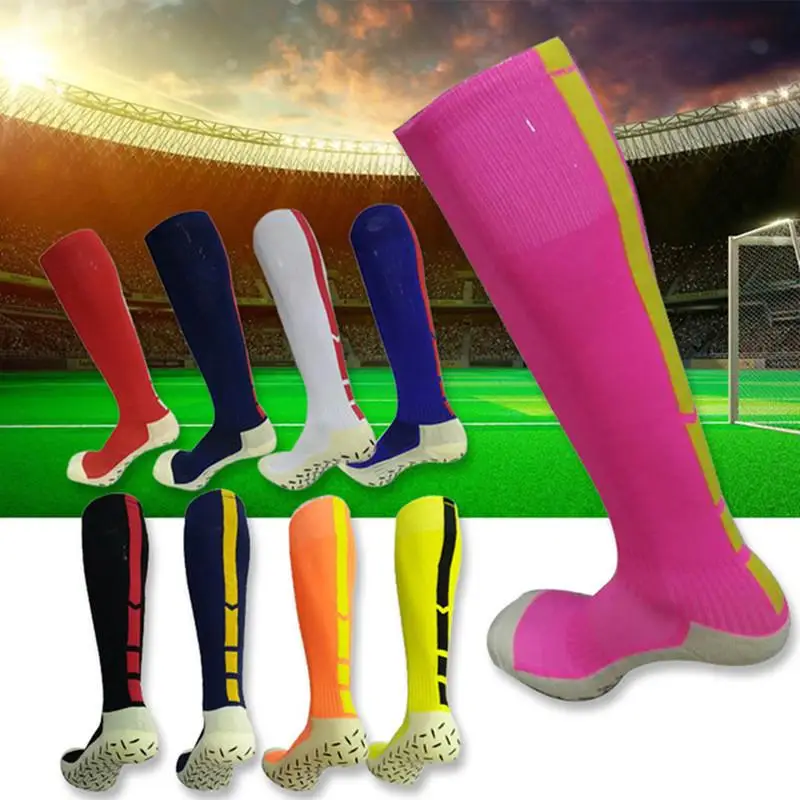 

Cycling Long Soccer Socks Outdoor Sport Football Stockings Anti-skid Winter Leg Warmers Thickened Cotton Sports Socks