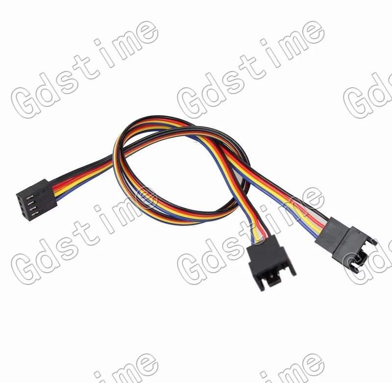 

Gdstime 2pcs 4pin Female to dual 4P male cable wire 30cm for CPU PC Case Fan Y-Splitter Adapter Cable