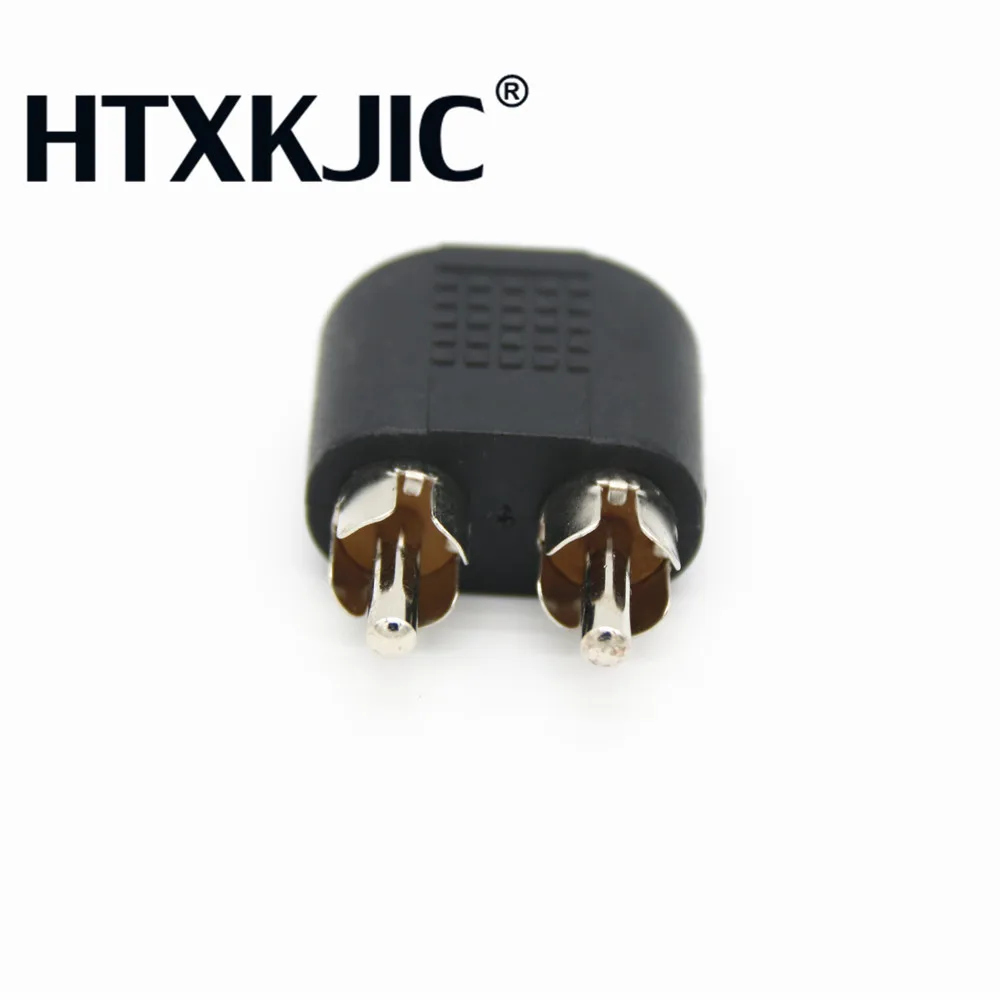 3.5mm 1/8  Stereo Female To 2 Male RCA Jack Adapter Aux Audio Y adapter  Splitter