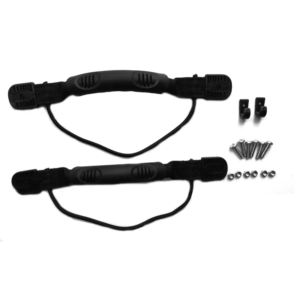 2PC Kayak Side Mount Carry Handles Canoe Carry Handle Park with J-hook Bungee Cord