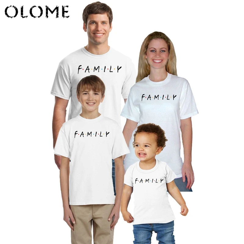 Friends T Shirt 2022 New Print Family T-Shirt Mommy And Me Clothes TV Show Tshirt FRIENDS Letter Family Matching Clothing