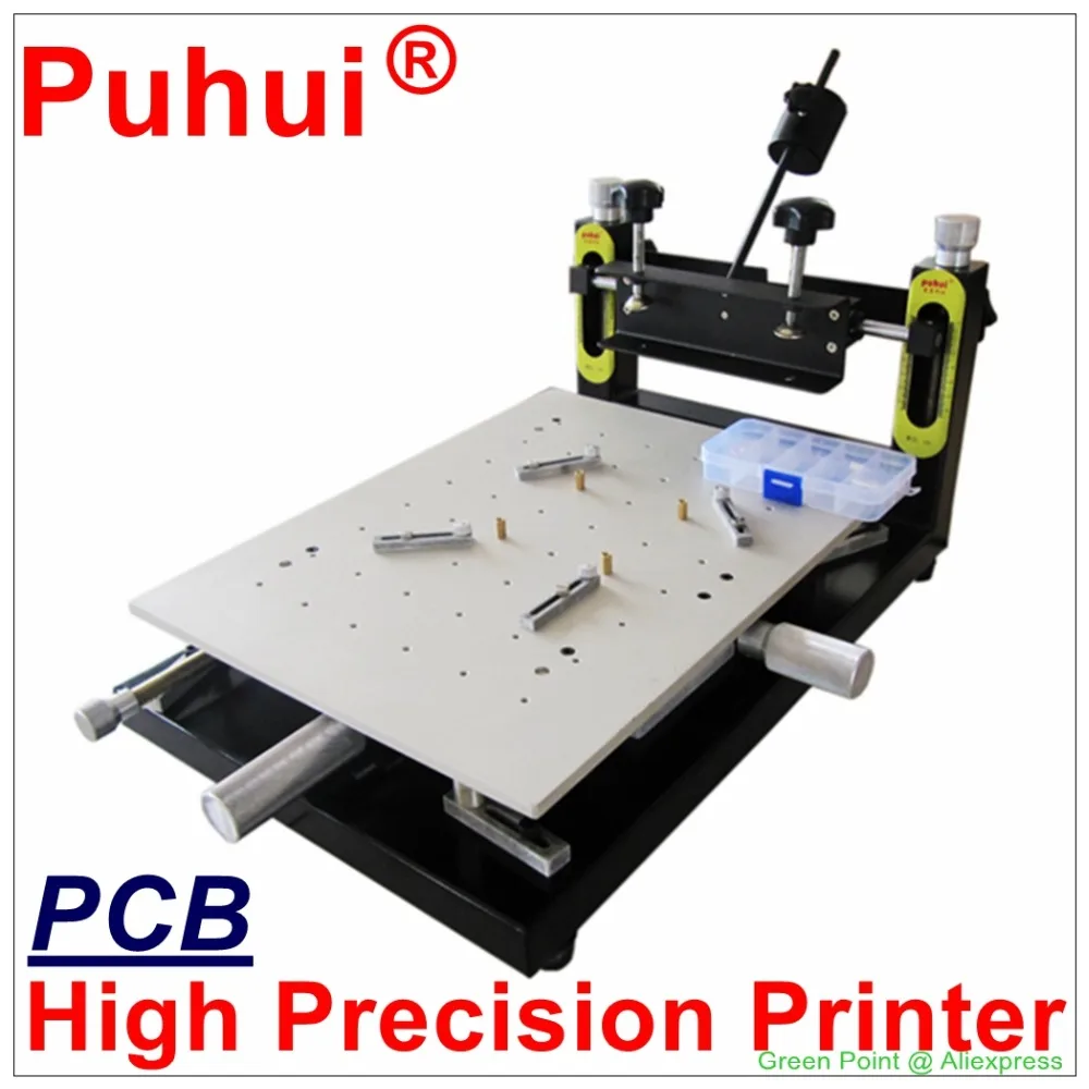 

2023 Hot Sale PUHUI High Precision Solder Paste Printer 300x400mm Manual Stencil Printer Silk Printing Machine Stencil Solder