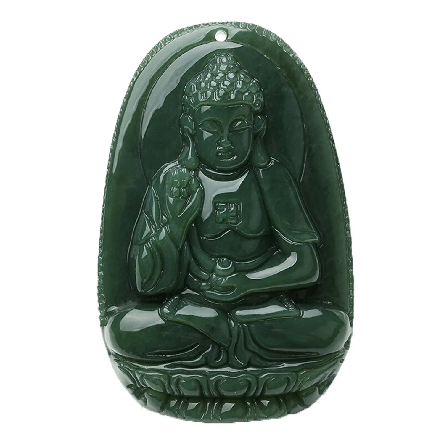 

100% Pure Natural Jade Hand Carving Sakyamuni Bodhisattva Buddha Necklace Pendant Wholesale