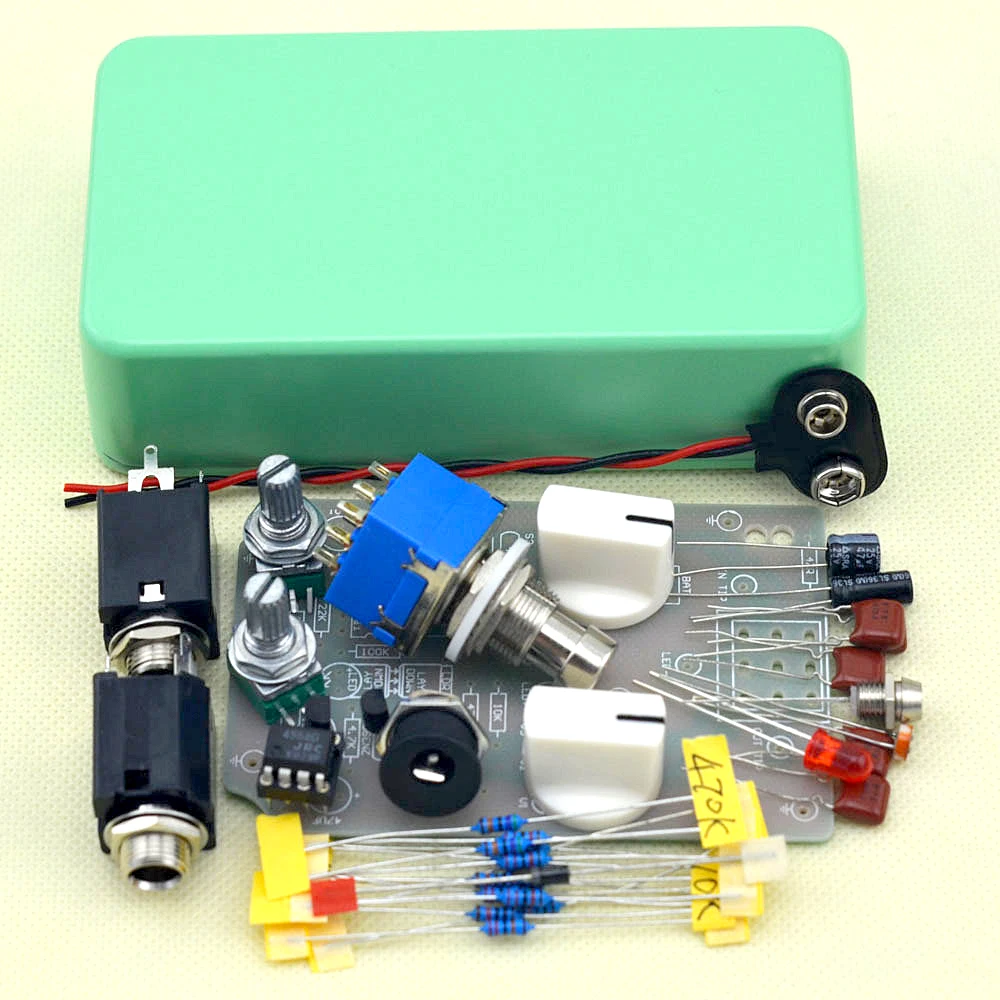 DIY Compressor Guitar Pedal Kits with1590B Diecast Aluminum Enclosure,IC4558D Pedal Kit  True Bypass Free Shipping