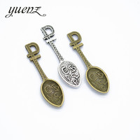 YuenZ 15pcs Antique Spoon Charms Pendant Fit Jewelry Making DIY Jewelry Findings 37*11mm J326