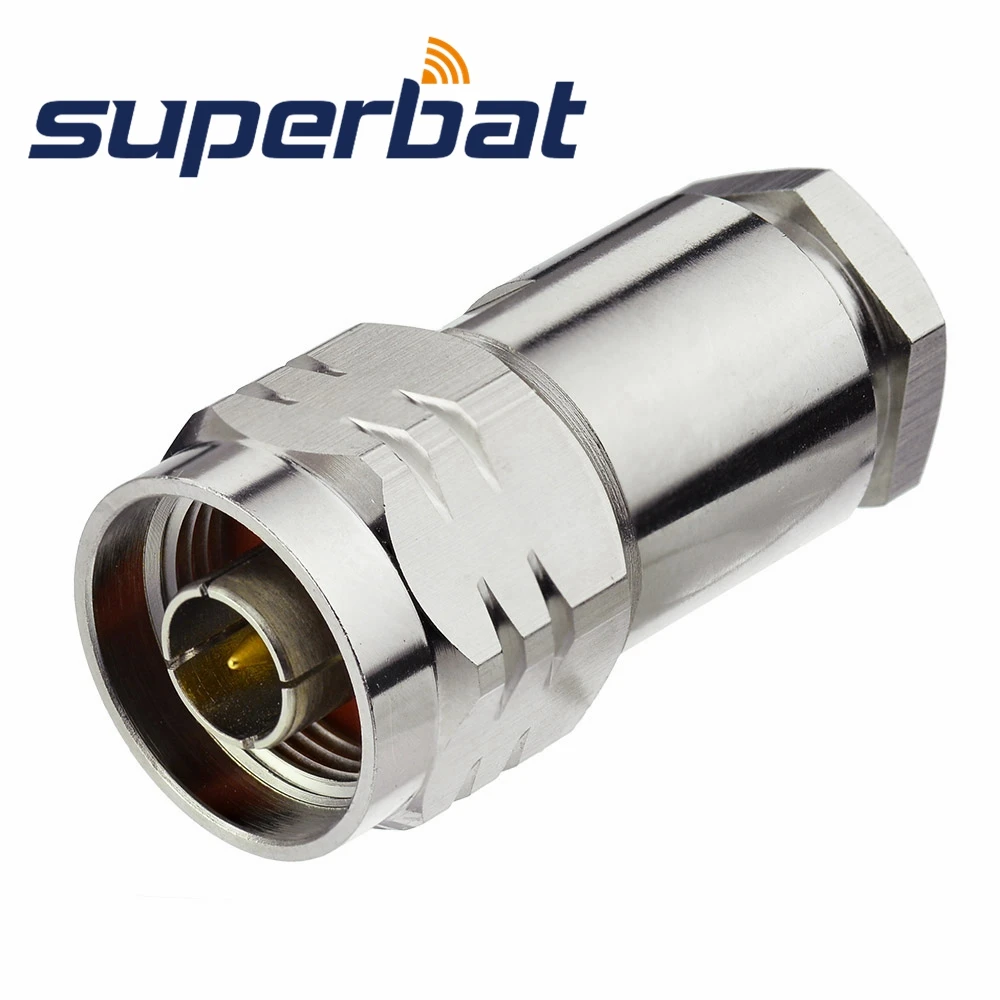 

Superbat N-Type Male Straight Clamp RF Coaxial Connector for Cable Compatible with RG214 RG8 LMR400 CFD400