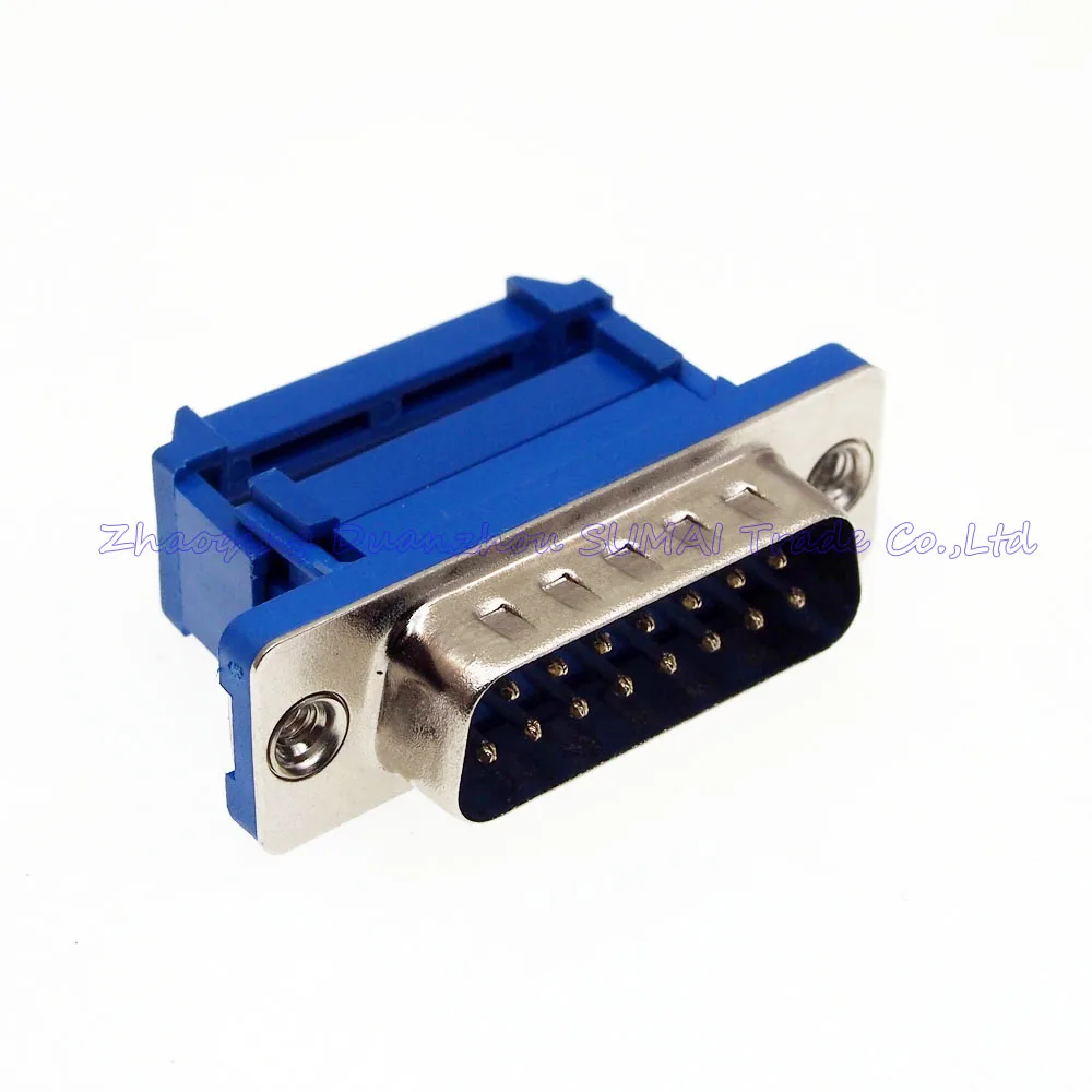 NEW 15 Pin D-SUB DB15 socket/jack Male IDC Flat cable Connector,Snap,solder-free type,Pressure line