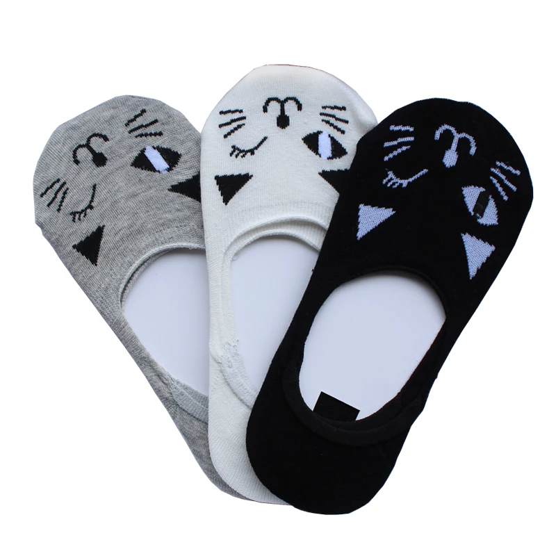 

Sock Slippers Socks Of Cat Design Hidden Flat Boat Line Women Casual Invisible Ankle Low-Cut Sock Cute Design