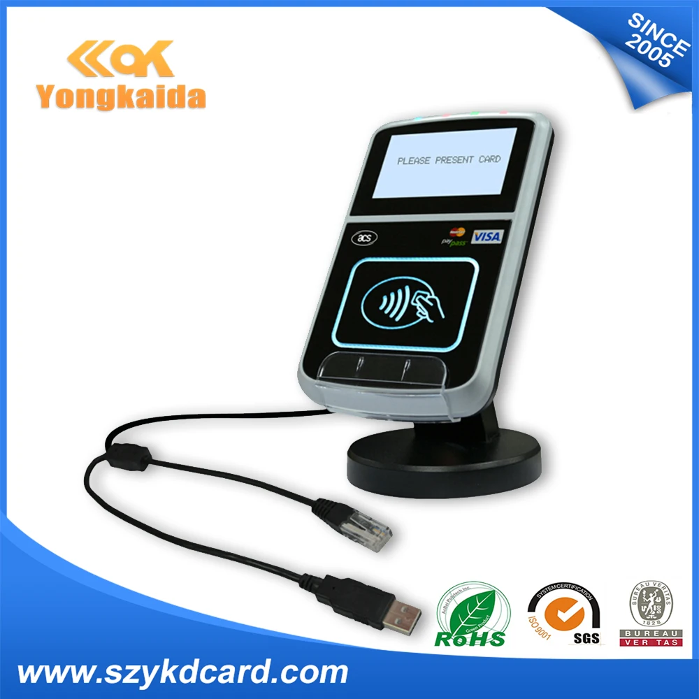 

YongKaiDa 13.56 MHz contactless rfid reader writer ACR123U large graphical LCD ISO 14443A/B SMART reader