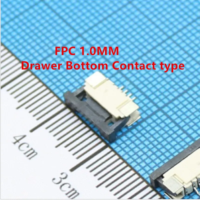 10pcs/lot FPC Connector socket 1.0MM Drawer Bottom Contact type 4P 5p/6/7/8/9/10/11/12/13/14/15/18/20/22/24/26/28/30/32/34/36/37