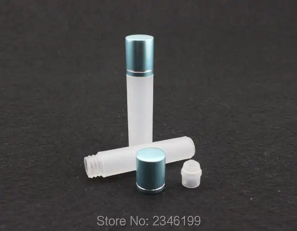 3ML 3G Transparent Roll on Bottle with Glass Bead Metal Steel Bead,  Eye Cream Sample Bottle, Cosmetics Packaging,50 Pcs/Lot