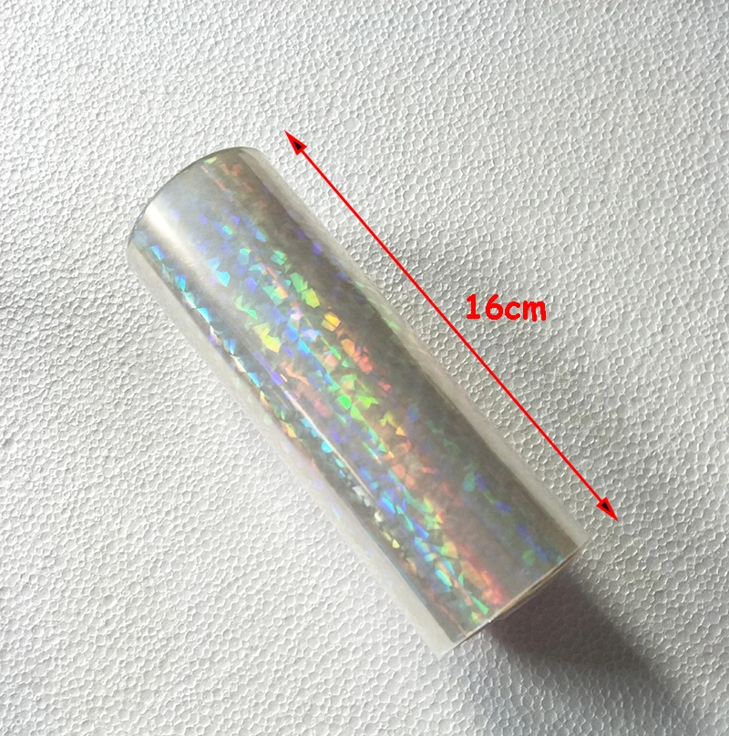 Holographic foil transparent foil Y04 hot stamping for paper or plastic 16cm x120m Shattered Glass