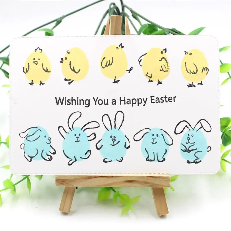 

KSCRAFT Happy Easter Transparent Clear Silicone Stamps for DIY Scrapbooking/Card Making/Kids Fun Decoration Supplies 159