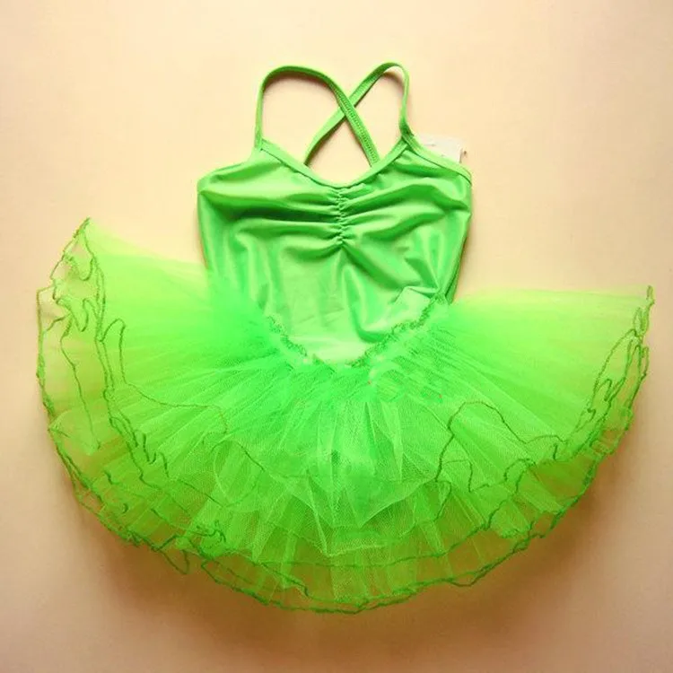 Vestido de balé para meninas, roupa de dança infantil em 6 cores