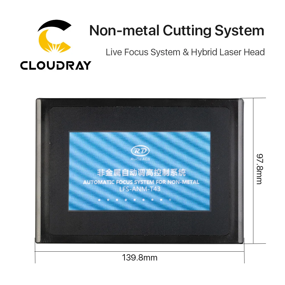 Cloudray Auto Live Focus Sensor System LFS-ANM-T43 Hybird Laser Head Driver for Nonmetal Plywood  Wood CO2 Cutting Machine