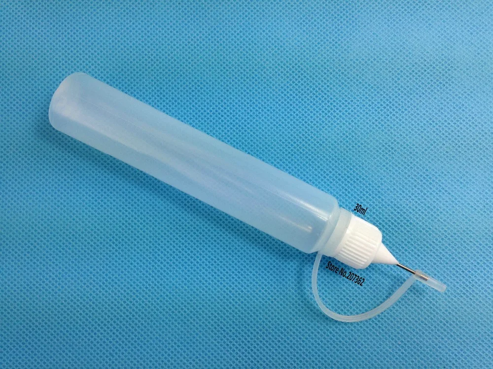 

250PCS/LOT Empty Plastic 30ML Steel Needle Embeded Dripper Bottles Free Shipping
