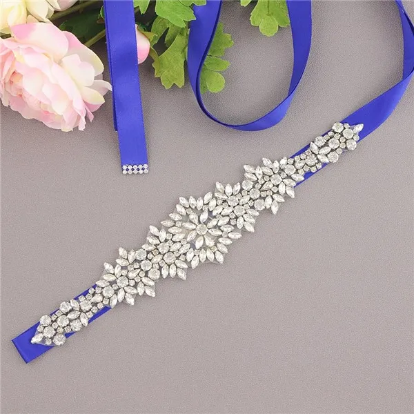 Rhinestone Vành Đai Tinh Cô Dâu Wedding Dress Belt Wedding Dress Sash Satin Ribbon Bridal Phụ Kiện cinturon flores