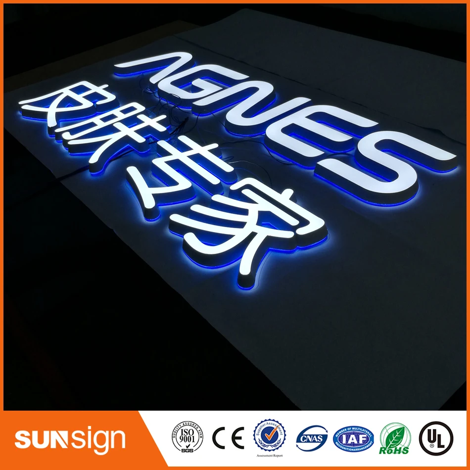 Iklan led frontlit dan backlit tanda