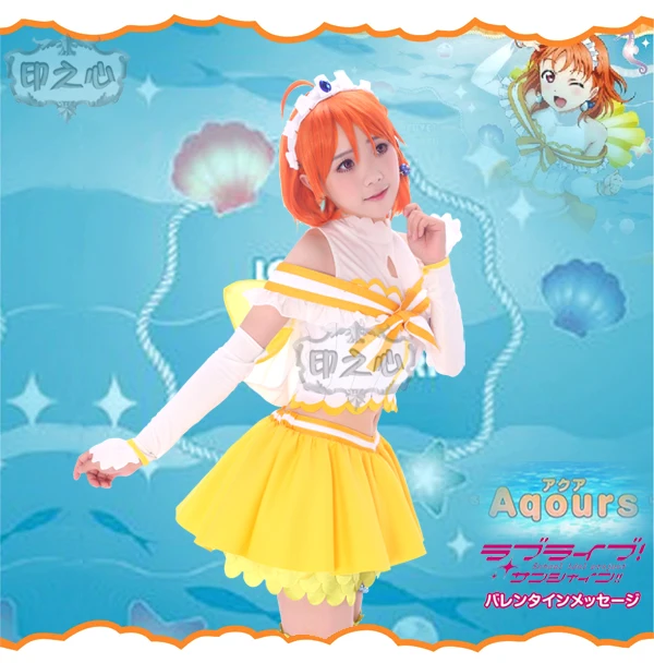 Aqours love live sunshine Takami Chika Cosplay Costume Christmas New Year Love Aquarium Dress