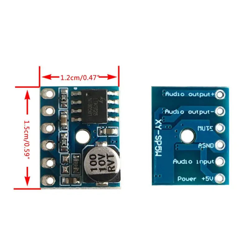 XY-SP5W 5128 Digital Amplifier Board Class D 5W Mono Audio Amplifier Module