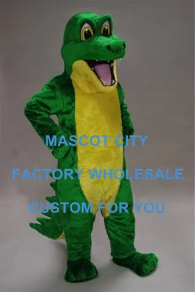 

friendly gator Green Crocodile Alligator MASCOT COSTUME FANCY DRESS Cartoon Character Party Outfit Suit Carnival Cosply SW483