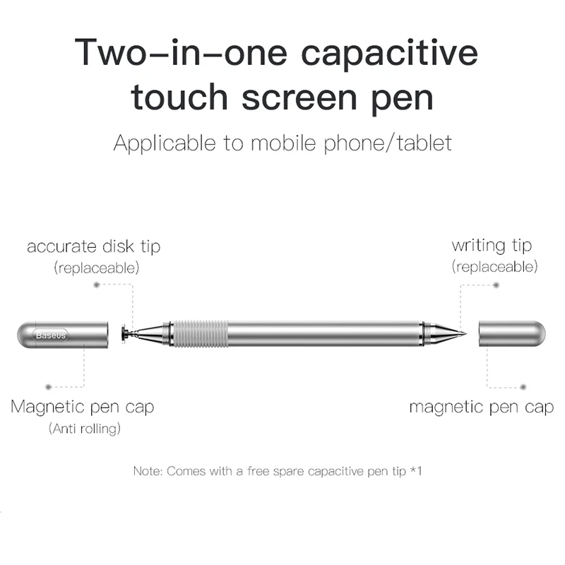 Baseus Capacitive Stylus Touch Pen For Apple iPhone Samsung iPad Pro PC Tablet Touch Screen Pen Mobile Phones Stylus Drawing Pen