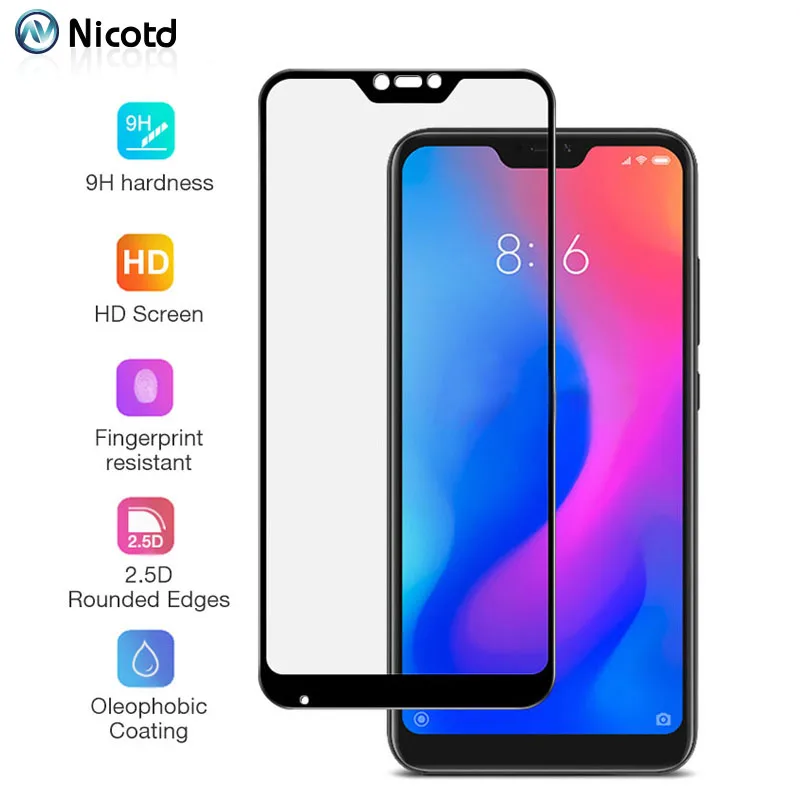 

For Xiaomi A2 lite Full Cover Tempered Glass for redmi Note 5 pro Screen Protector For Xiomi Redmi Note 6 pro 5 plus 6 6A 4X 5A